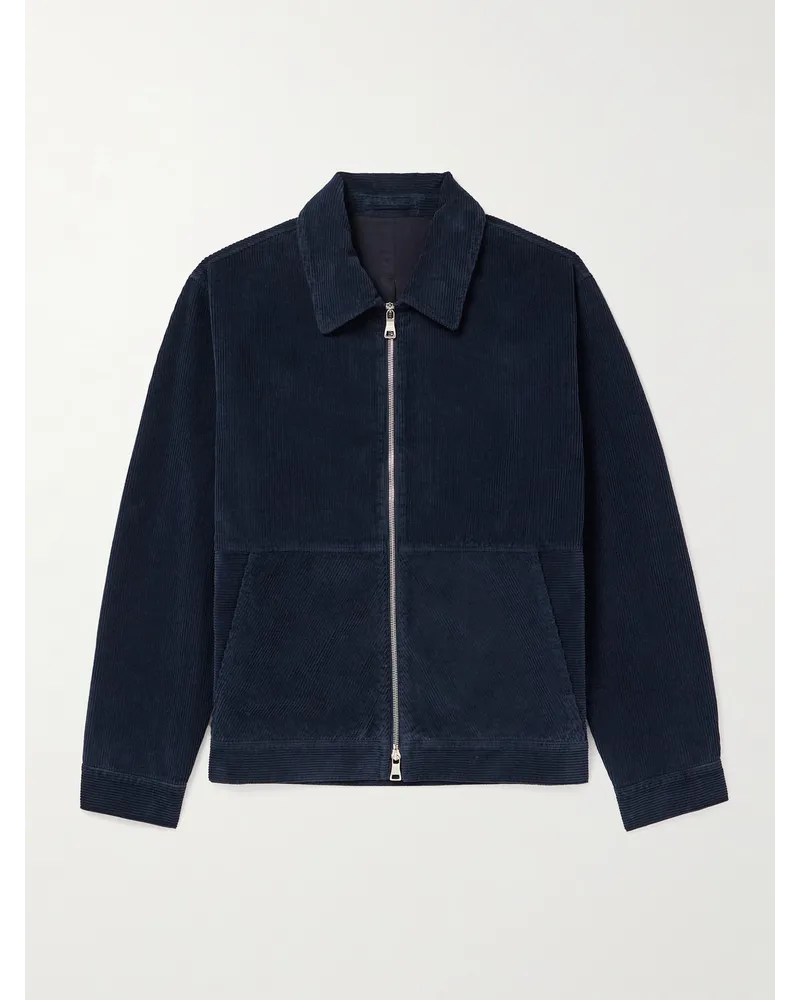 MR P. Blouson aus Baumwollcord Blau