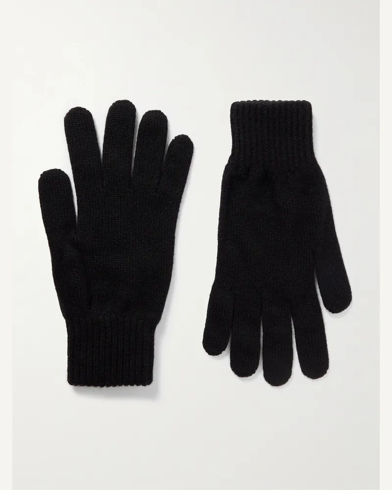 Johnstons of Elgin Handschuhe aus Kaschmir Schwarz