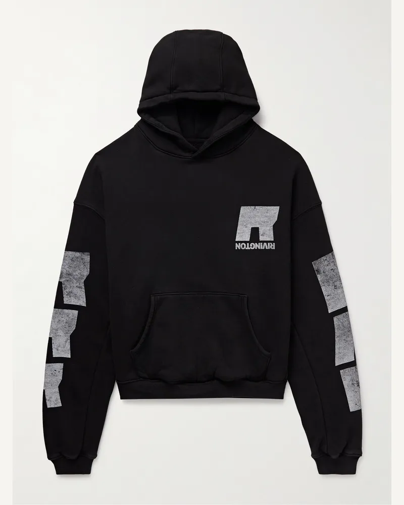 RRR123 Heritage CVA Hoodie aus Baumwoll-Jersey mit Logoprint Schwarz