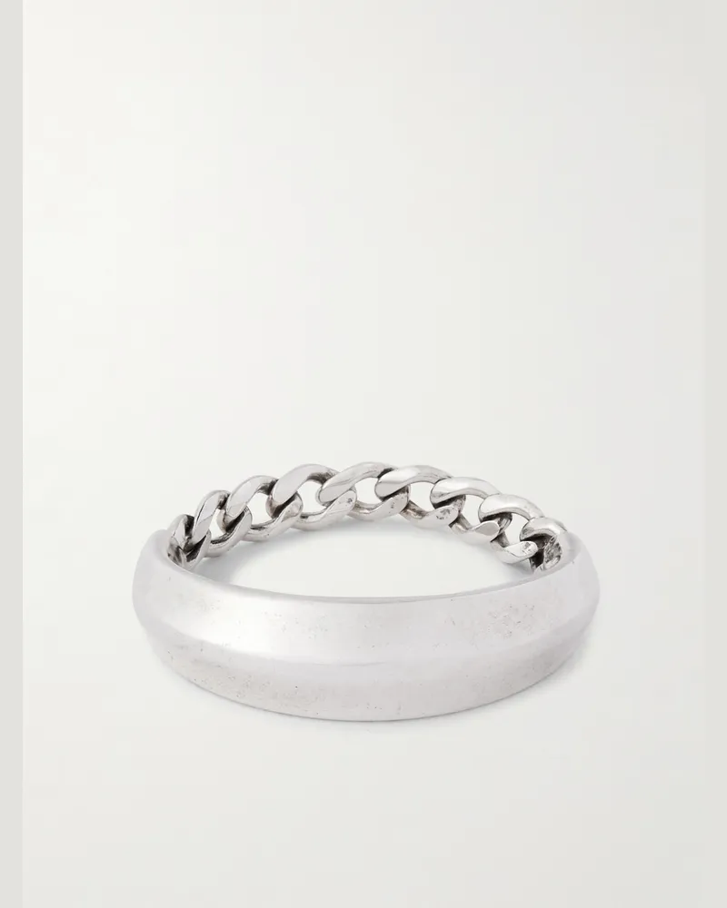 Bottega Veneta Sterling Silver Ring Silver