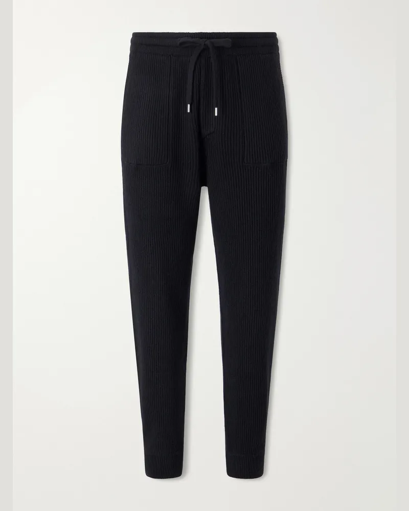 Brunello Cucinelli Cashmere Drawstring Sweatpants Black