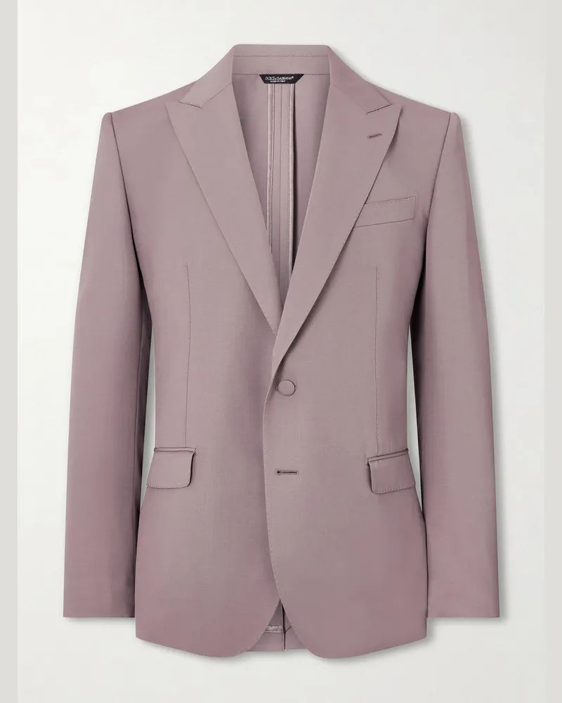Dolce & Gabbana Taormina Wool Blazer Pink