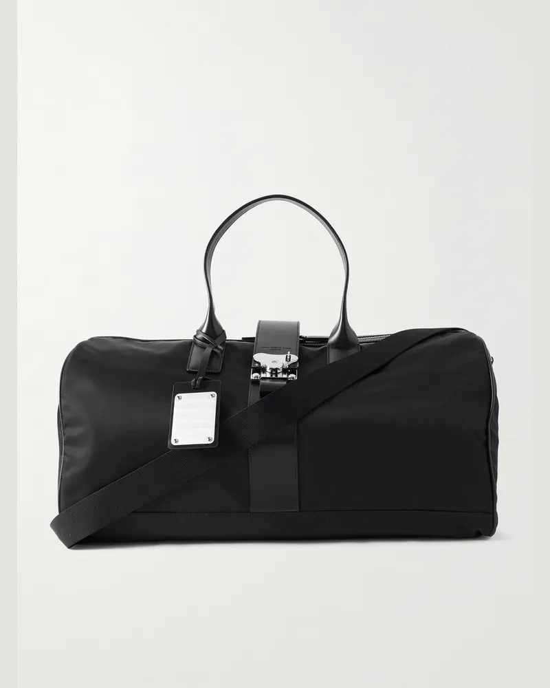 FPM Butterfly Bowling-Tasche aus Nylon mit Lederbesatz Schwarz