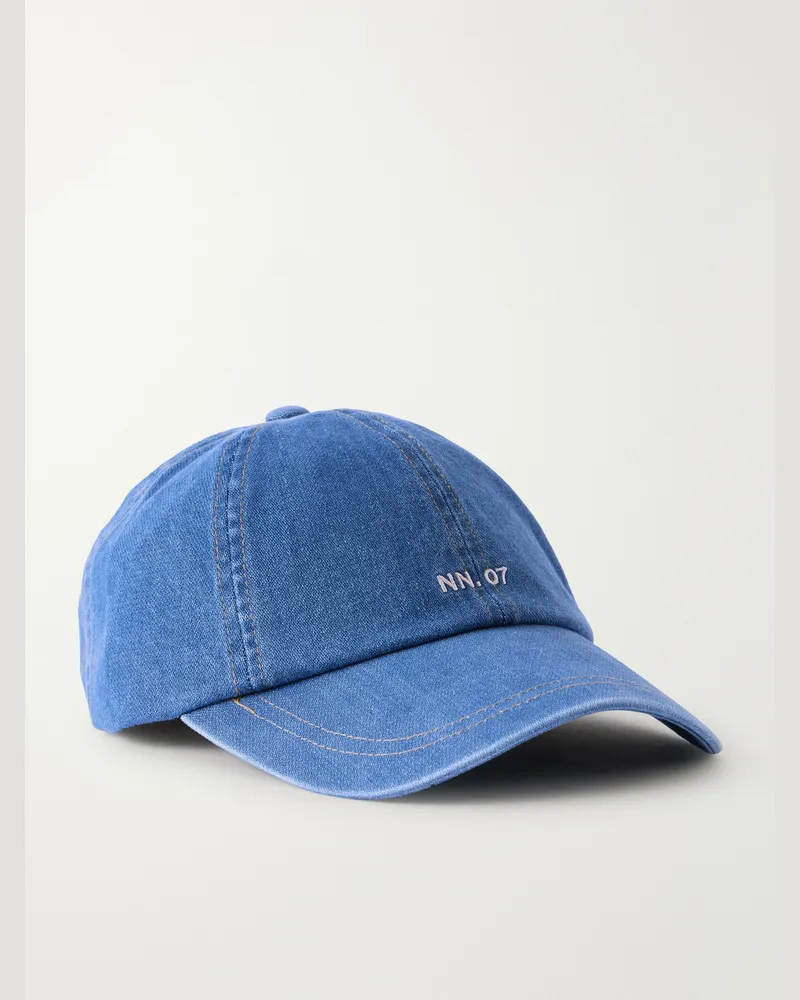 NN 07 Logo-Embroidered Denim Baseball Cap Blue