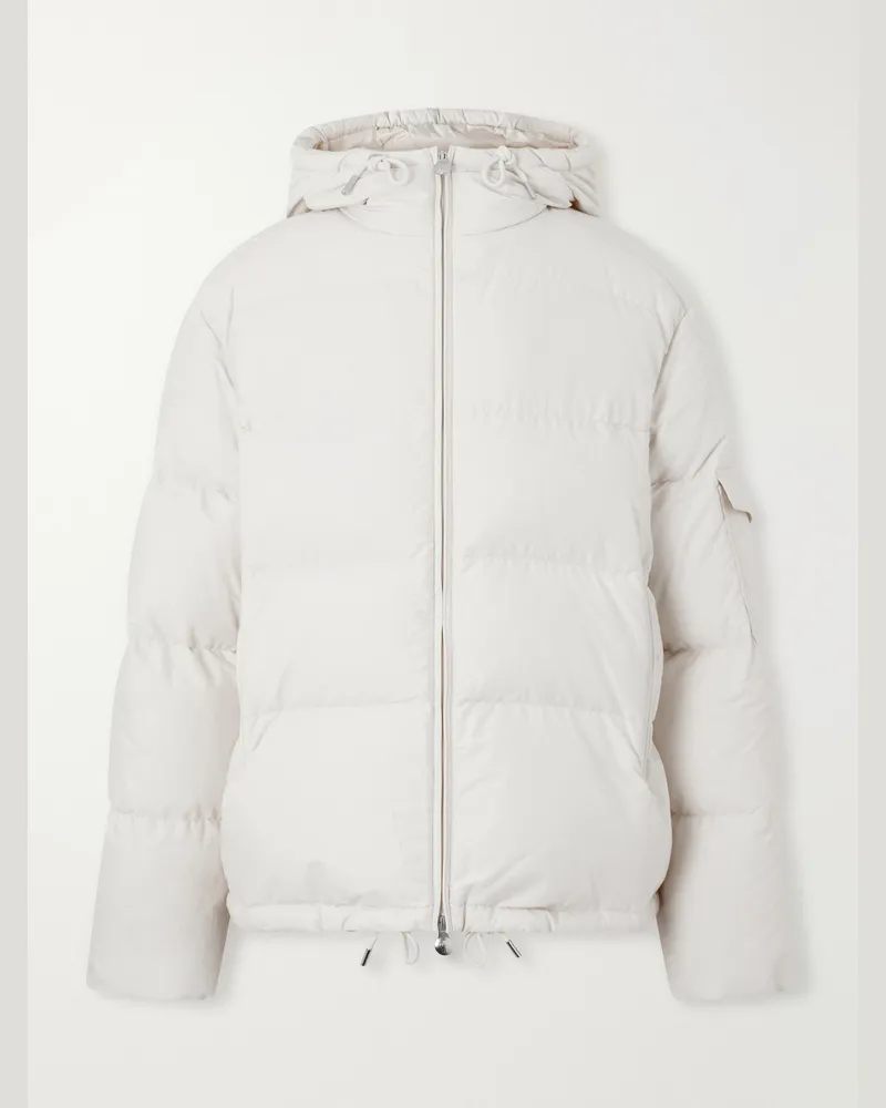 Moncler Himalaya Hooded Quilted Cotton-Blend Shell Down Jacket Neutrals