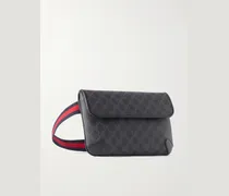 Leather-Trimmed Monogrammed Supreme Coated-Canvas Belt Bag