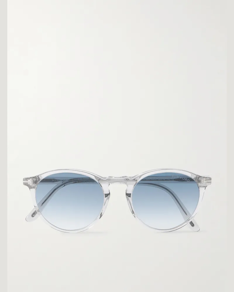 Tom Ford Aurele Sonnenbrille mit rundem Rahmen aus Azetat Grau