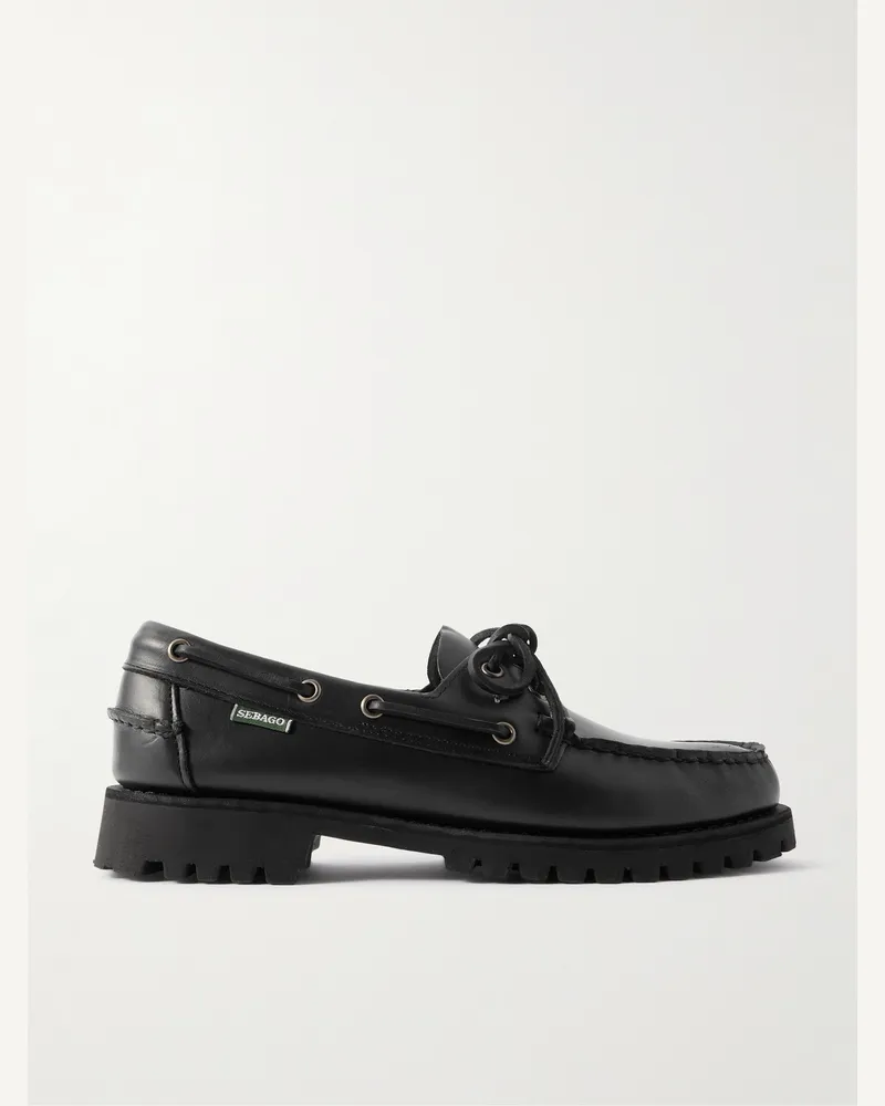 Sebago Ranger Bootsschuhe aus gewachstem Leder Schwarz