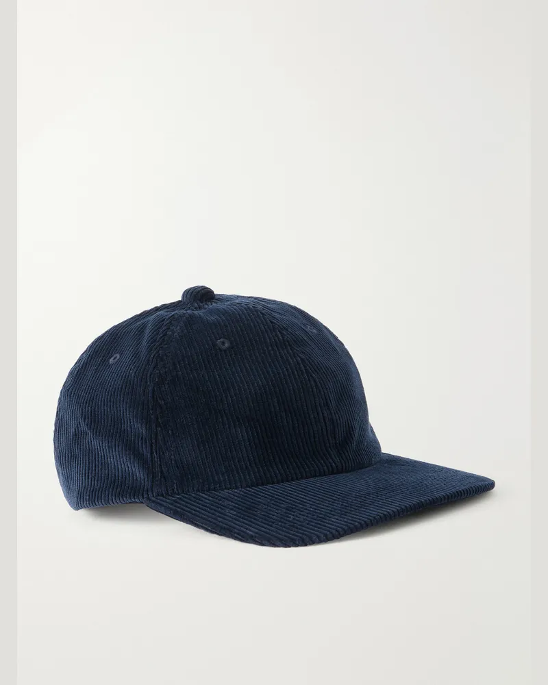 Beams Plus Cotton-Corduroy Baseball Cap Blue
