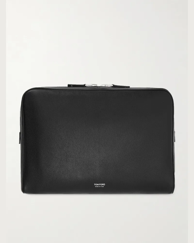 Tom Ford Etui aus vollnarbigem Leder Schwarz