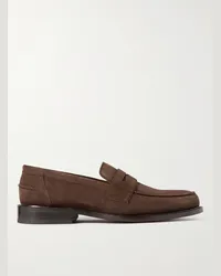 MR P. Scott Loafers aus Veloursleder Braun