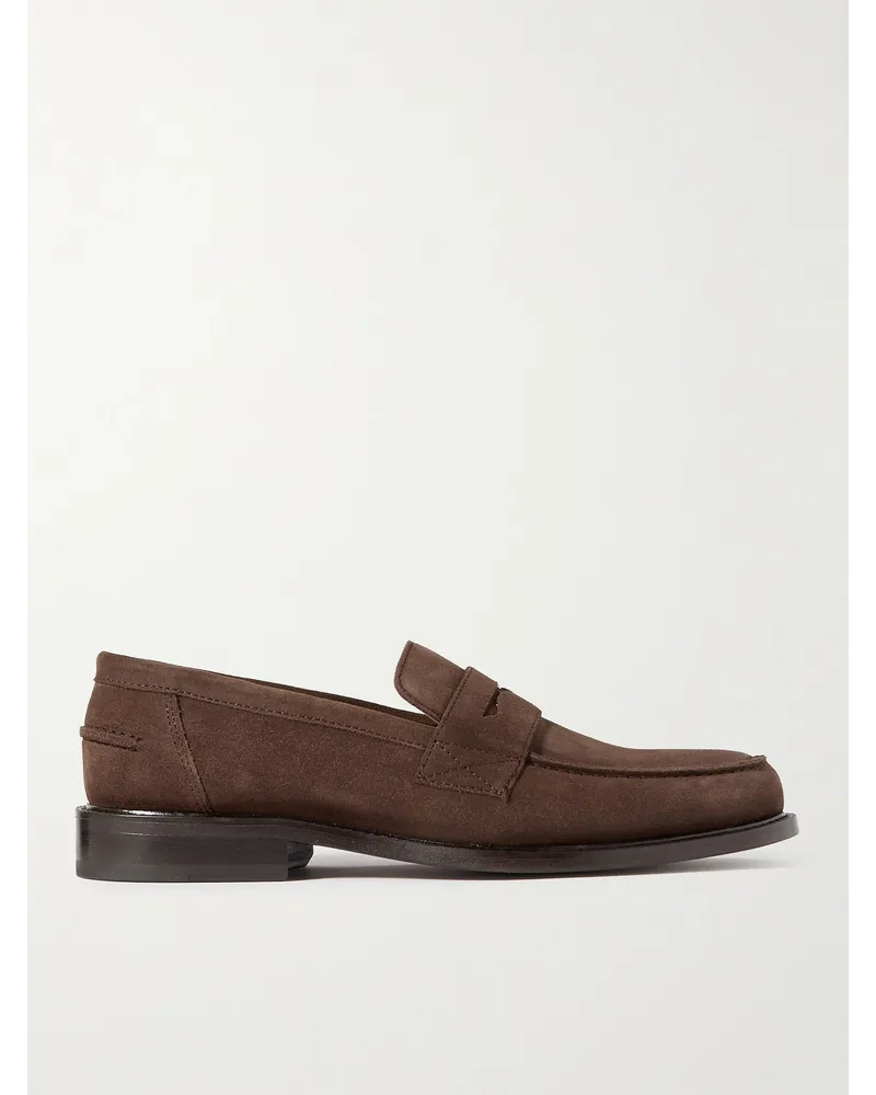 MR P. Scott Loafers aus Veloursleder Braun