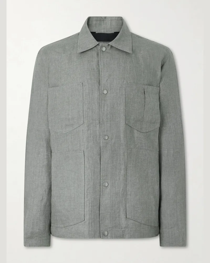 Rag & Bone Calder Linen Jacket Gray