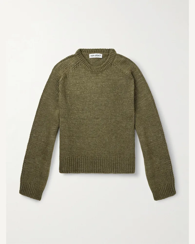 Our Legacy True Pullover aus einer Woll-Seidenmischung Grün