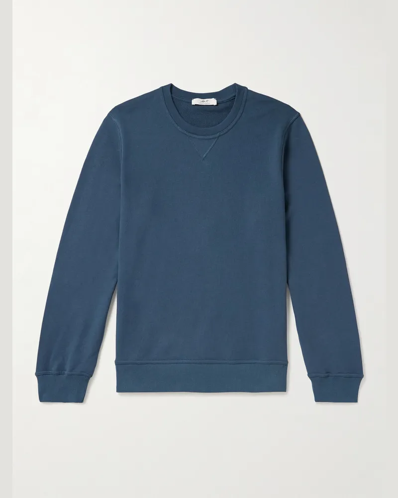 MR P. Sweatshirt aus Baumwoll-Jersey in Stückfärbung Blau