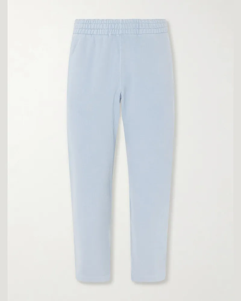 Remi Relief Straight-Leg Cotton-Jersey Sweatpants Blue