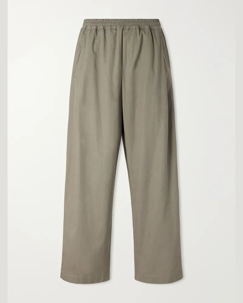 A Kind Of Guise Wewa Wide-Leg Lyocell, Cotton Linen-Blend Trousers Green