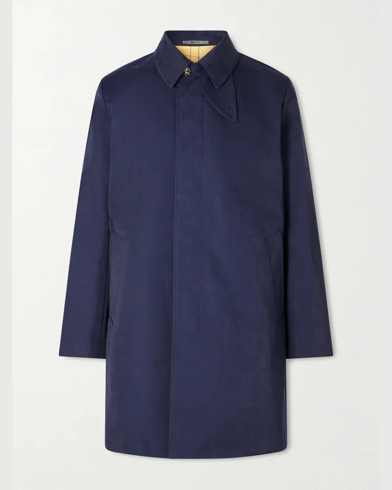 Paul Smith Mantel aus Gabardine aus einer Baumwollmischung Blau