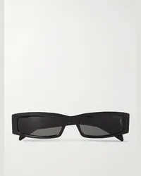 Gucci Sonnenbrille mit rechteckigem Rahmen aus Azetat Schwarz