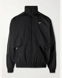 Nike Solo Swoosh Trainingsjacke aus Nylon-Taft mit Logostickerei Schwarz