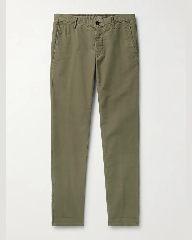 Slowear Slim-Fit Tricochino Trousers Green