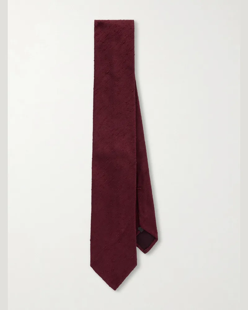 Rubinacci 9cm Silk Tie Red
