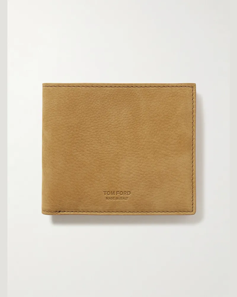 Tom Ford Nubuck Billfold Wallet Neutrals