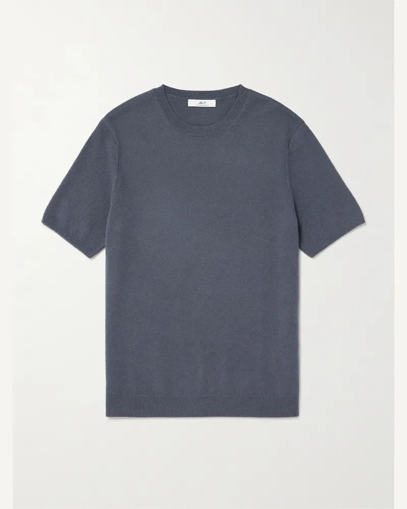 MR P. Knitted Cashmere T-Shirt Gray