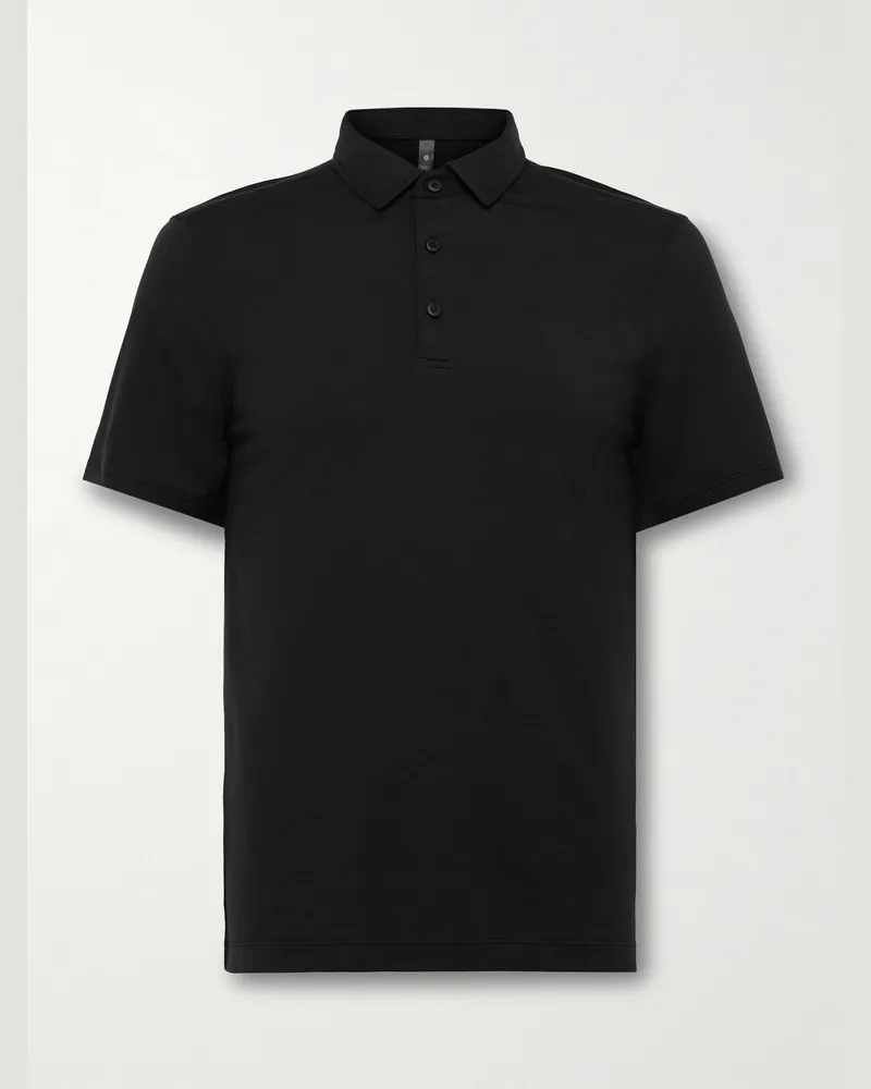 LULULEMON Evolution schmal geschnittenes Golf-Polohemd aus Stretch-Jersey Schwarz