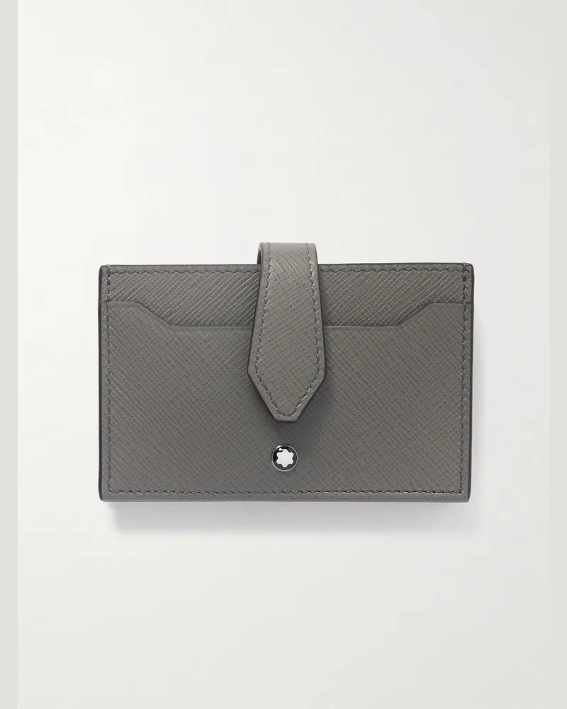 Montblanc Sartorial Kartenetui aus quergemasertem Leder Grau