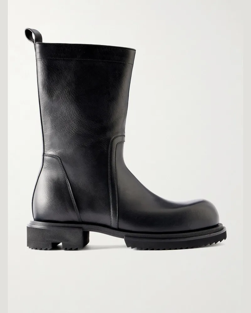 Rick Owens Creeper Gabe Washed Leather Boots Black