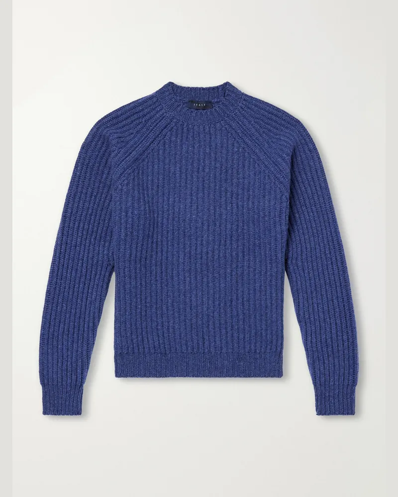 SEASE Ribbed Cashmere Sweater Blue