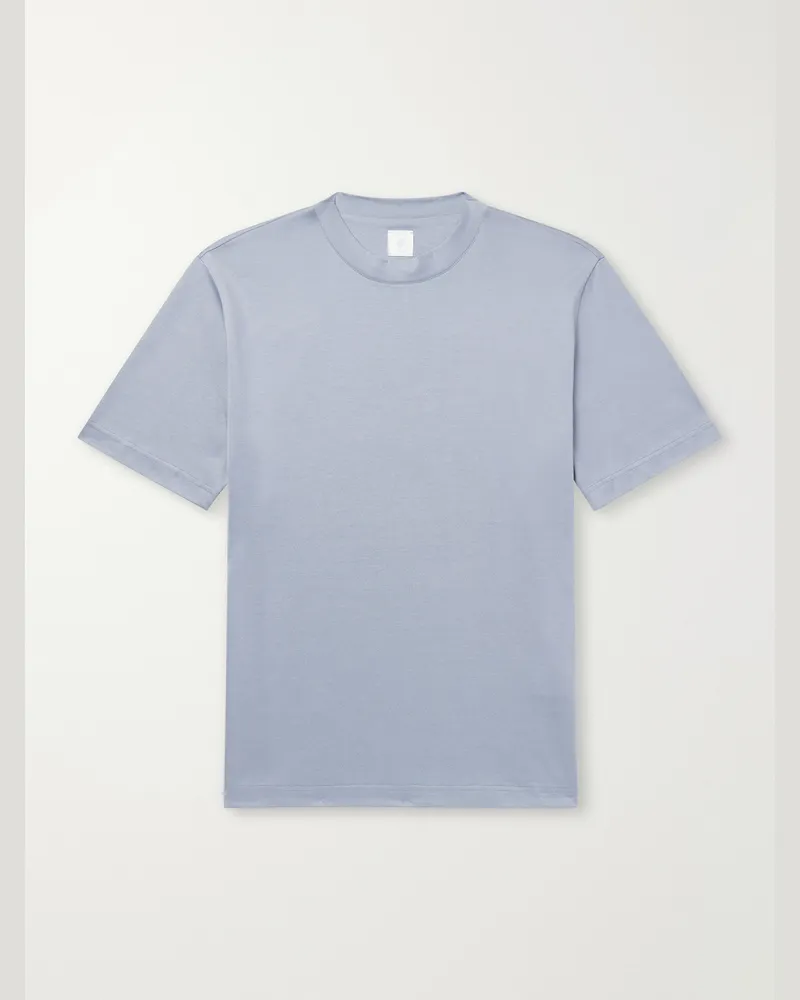 Eleventy Cotton-Jersey T-Shirt Blue