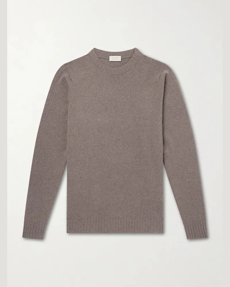 John Smedley Norfolk Recycled-Cashmere and Merino Wool-Blend Sweater Brown