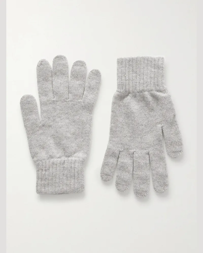 William Lockie Handschuhe aus Kaschmir Grau