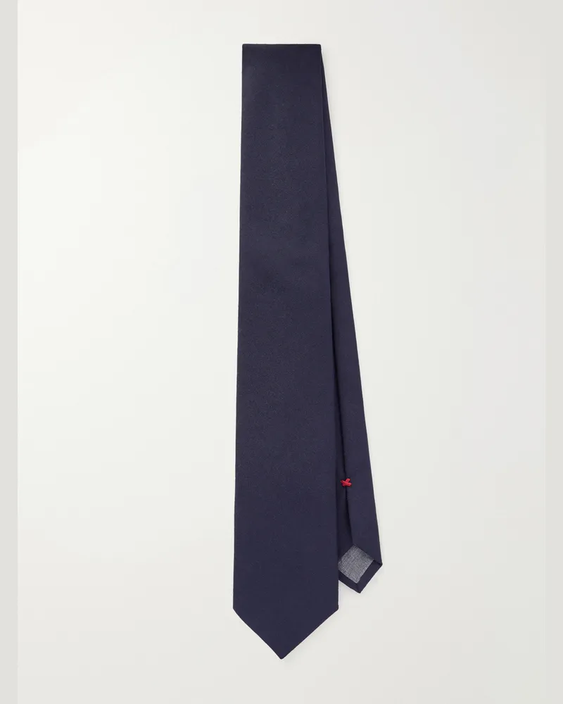 Brunello Cucinelli 8cm Virgin Wool-Twill Tie Blue
