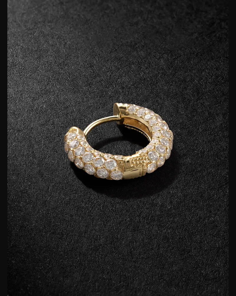 Maria Tash Invisible einzelne Creole aus 18 Karat Gold mit Diamanten Gold