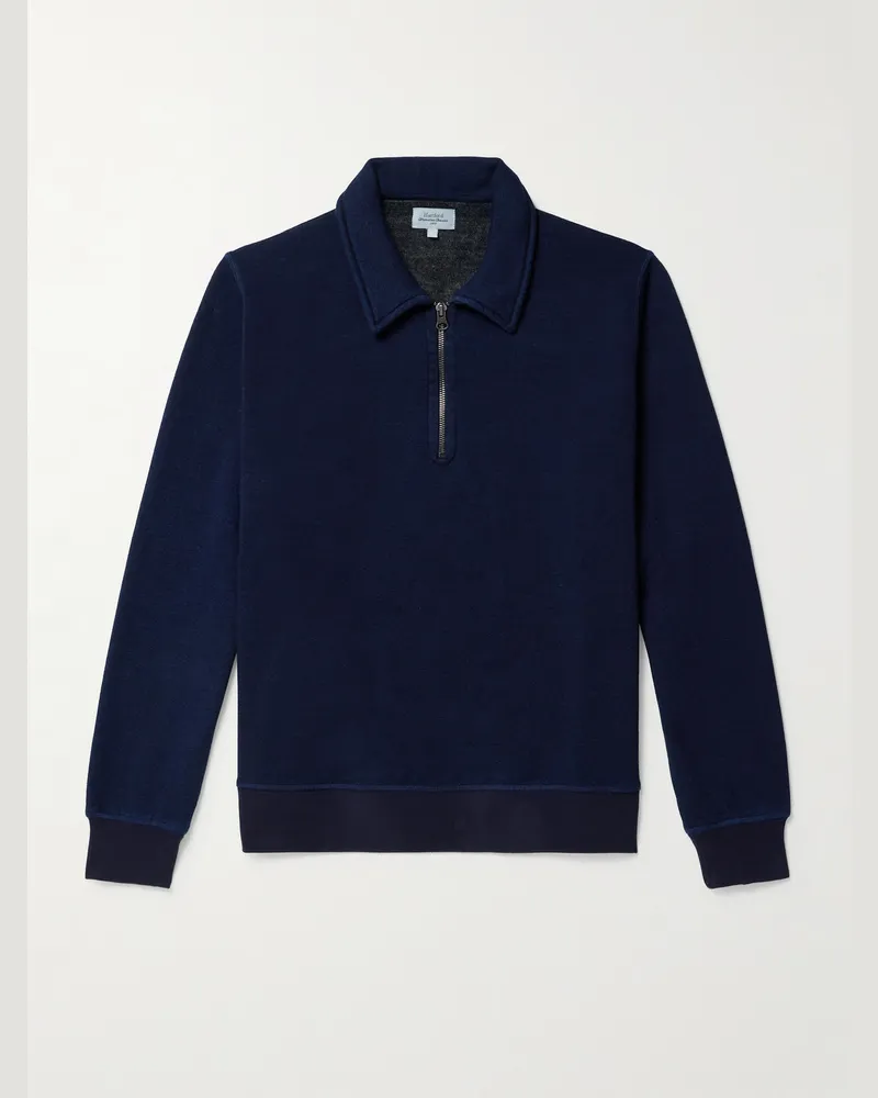 Hartford Sweatshirt aus Jersey mit kurzem Reißverschluss Blau