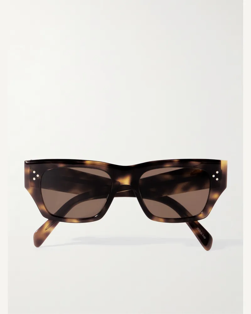 Celine D-Frame Tortoiseshell Acetate Sunglasses Tortoiseshell