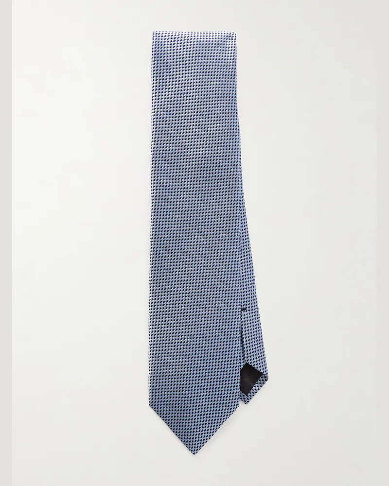 Tom Ford Krawatte aus Seiden-Jacquard, 8 cm Blau