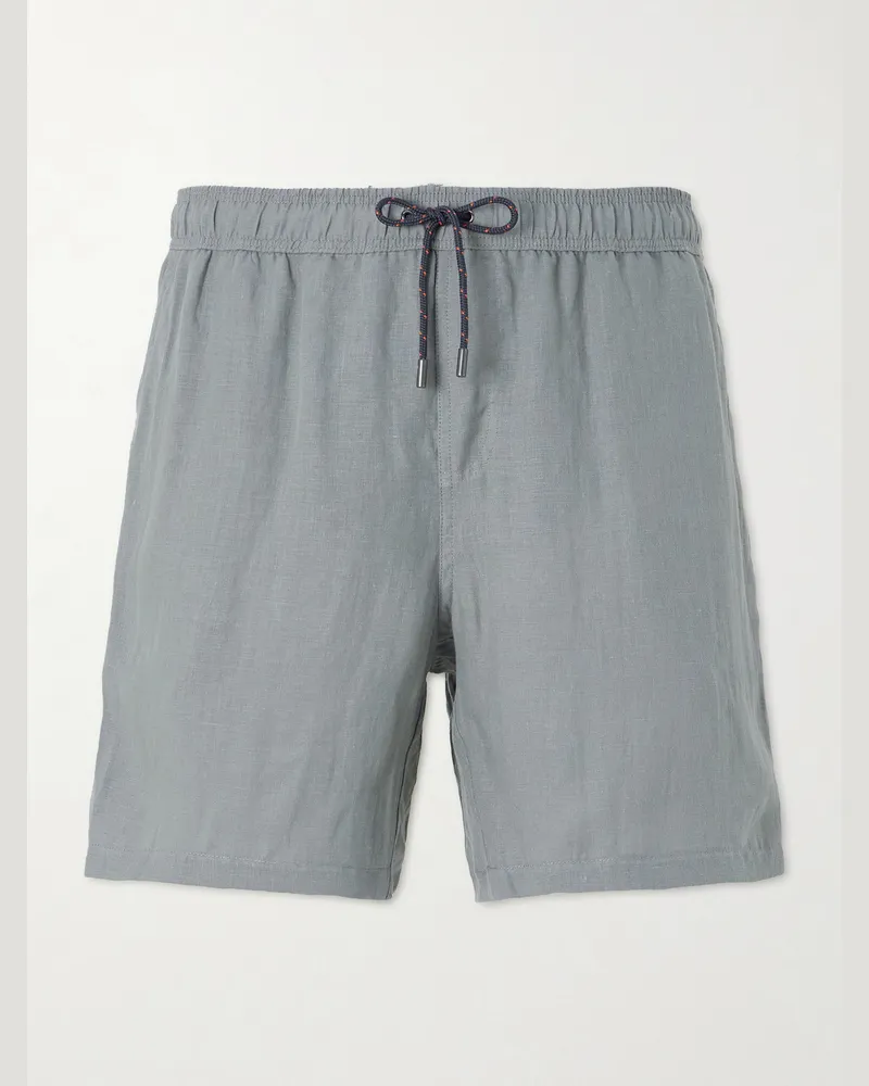 SEASE Cod-2 Straight-Leg Hemp Drawstring Shorts Green