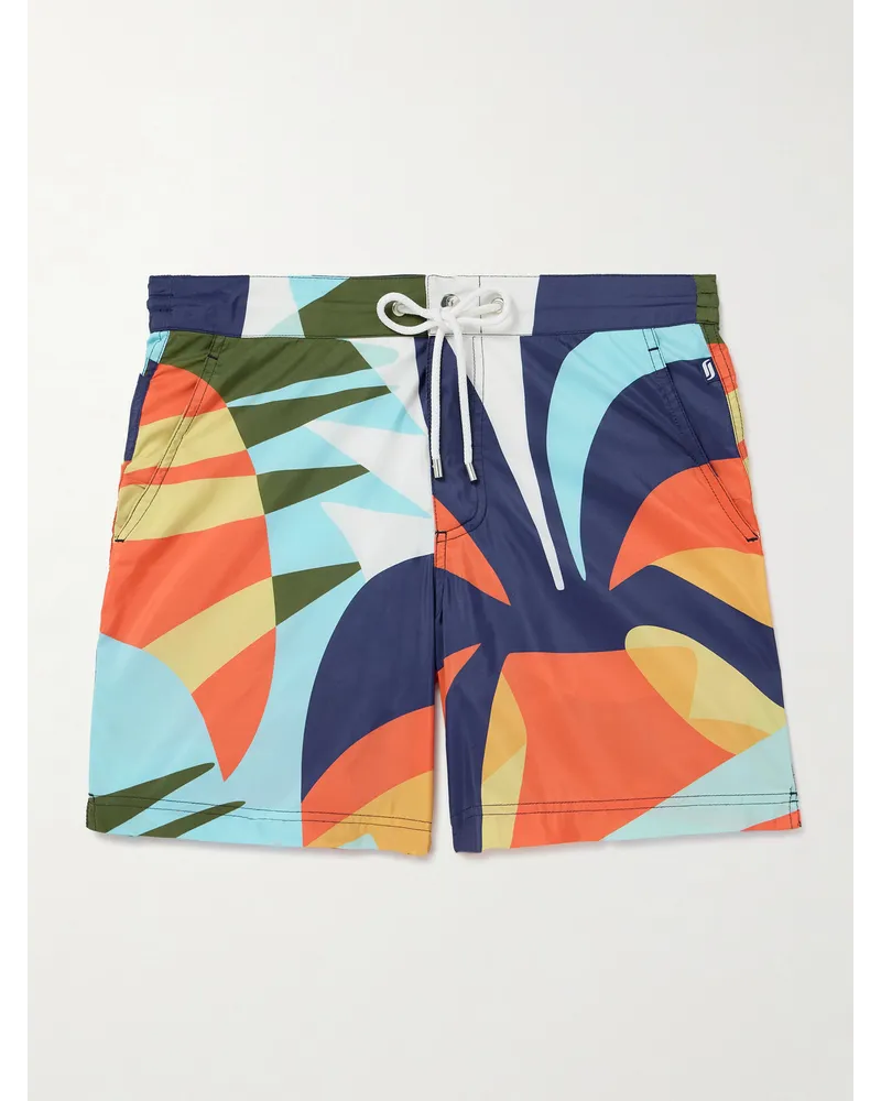 Richard James Gerade geschnittene mittellange Badeshorts aus recyceltem Material mit Print Mehrfarbig