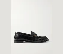 Le Loafer Monogram Logo-Appliquéd Eel Penny Loafers