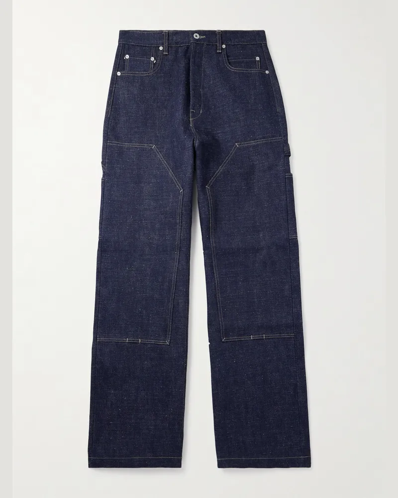 DRKSHDW by Rick Owens Wide-Leg Double-Knee Jeans Blue