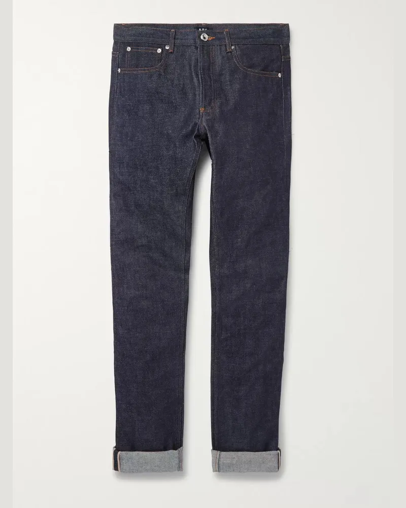 A.P.C. Petit Standard schmal geschnittene Jeans aus Raw Selvedge Denim Blau