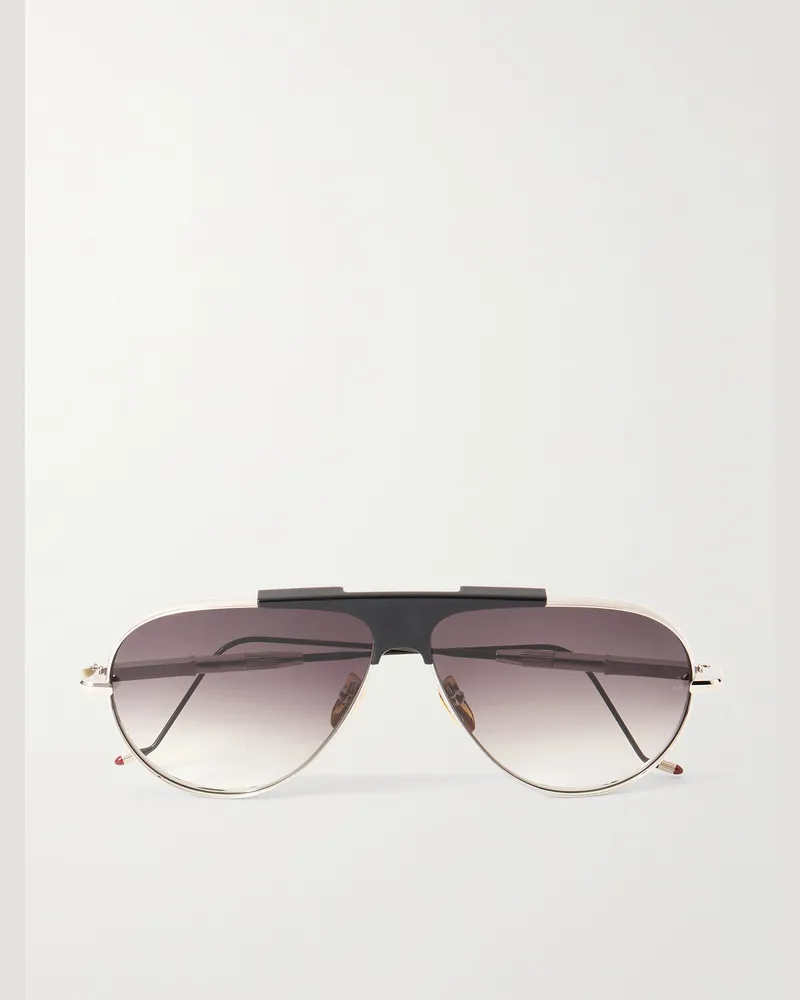 Jacques Marie Mage Kyosho Daido Aviator-Style Beta Titanium Sunglasses Silver