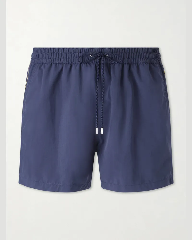 Paul Smith Kurze Badeshorts aus recyceltem Material Blau