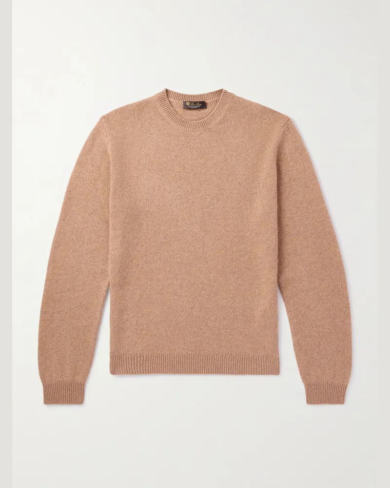 Loro Piana Fobello Cashmere Sweater Brown