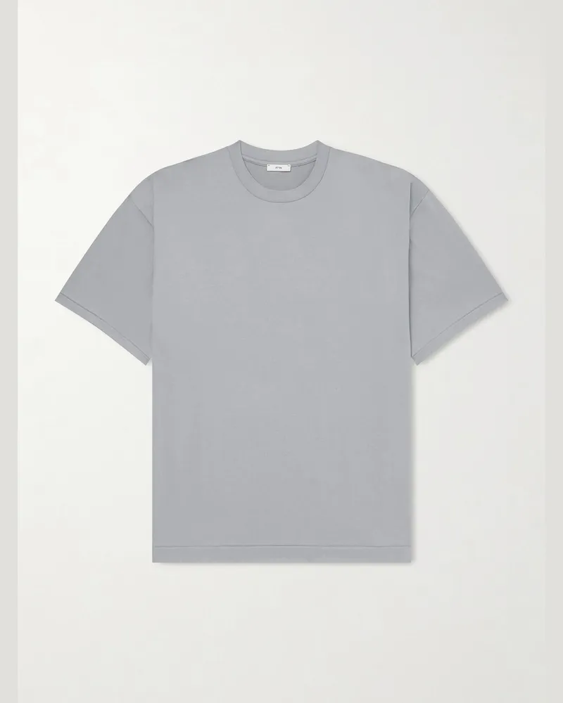 ATON Oversized Cotton-Jersey T-Shirt Green