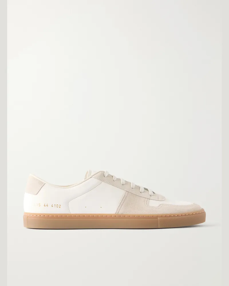 Common Projects BBall Duo Suede-Trimmed Leather Sneakers White